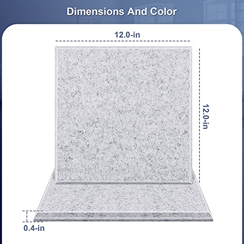 DEKIRU New 12 Pack Acoustic Foam Panels, 12 X 12 X 0.4 Inches Soundproofing Insulation Absorption Panel High Density Bevled Edge Sound Panels, Acoustic Treatment Used in Home&Offices Wall Decoration - Image 2