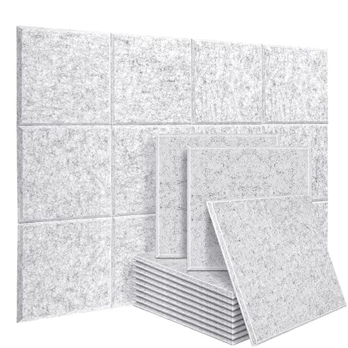 DEKIRU New 12 Pack Acoustic Foam Panels, 12 X 12 X 0.4 Inches Soundproofing Insulation Absorption Panel High Density Bevled Edge Sound Panels, Acoustic Treatment Used in Home&Offices Wall Decoration - Image 1