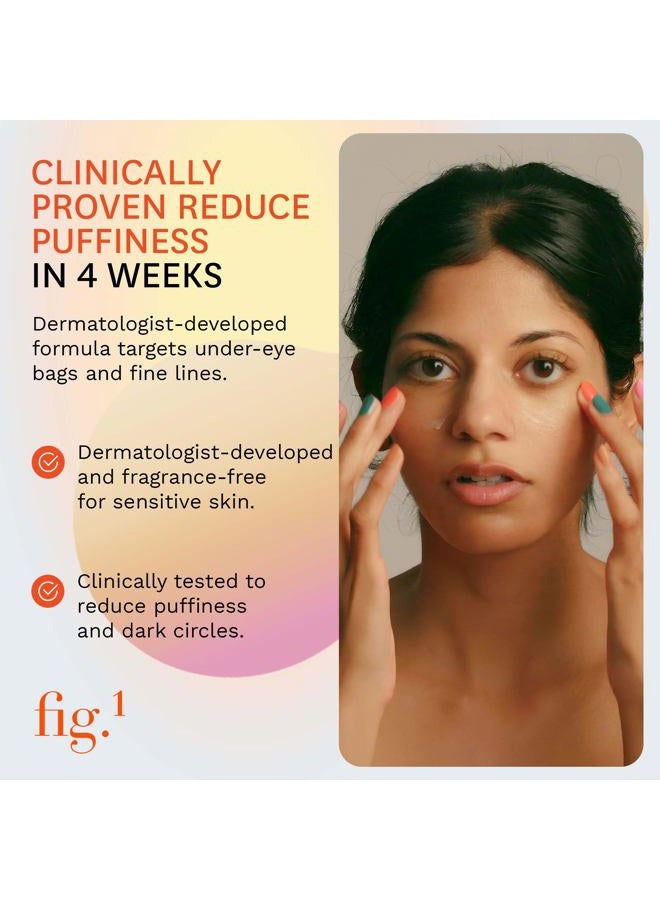 fig.1 Vitamin C Eye Cream for Dark Circles, Puffiness & Wrinkles | Under Eye Cream for Women & Men | Glowing Eye Treatment | Refillable Anti Aging Moisturizer for Fine Lines - Image 2