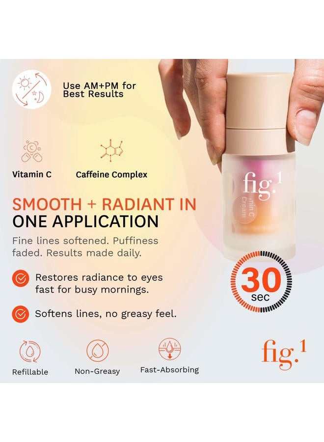 fig.1 Vitamin C Eye Cream for Dark Circles, Puffiness & Wrinkles | Under Eye Cream for Women & Men | Glowing Eye Treatment | Refillable Anti Aging Moisturizer for Fine Lines - Image 4