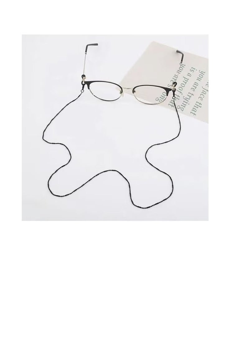 Black Glasses Chain And Cords Lanyard Set Anti - Lost - Face Mask Chain Holder Around Neck