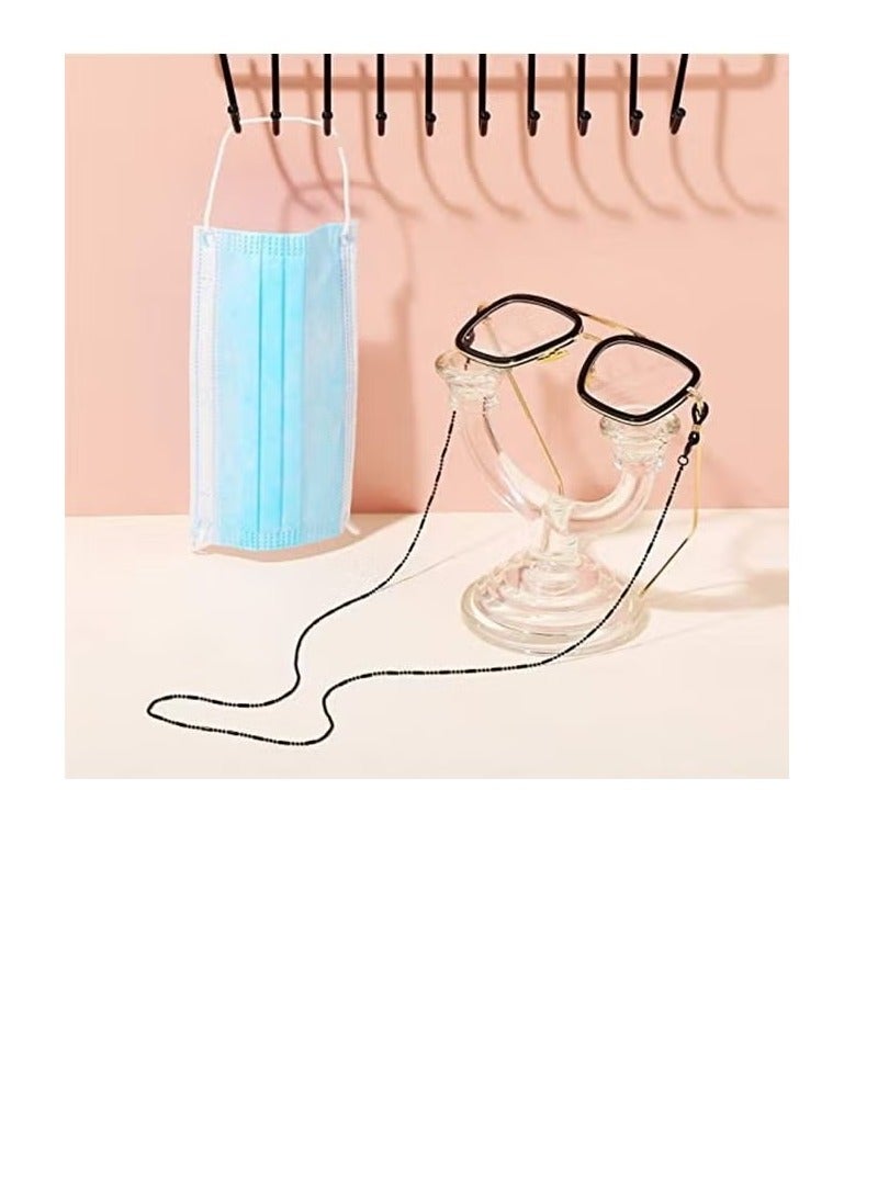 Black Glasses Chain And Cords Lanyard Set Anti - Lost - Face Mask Chain Holder Around Neck