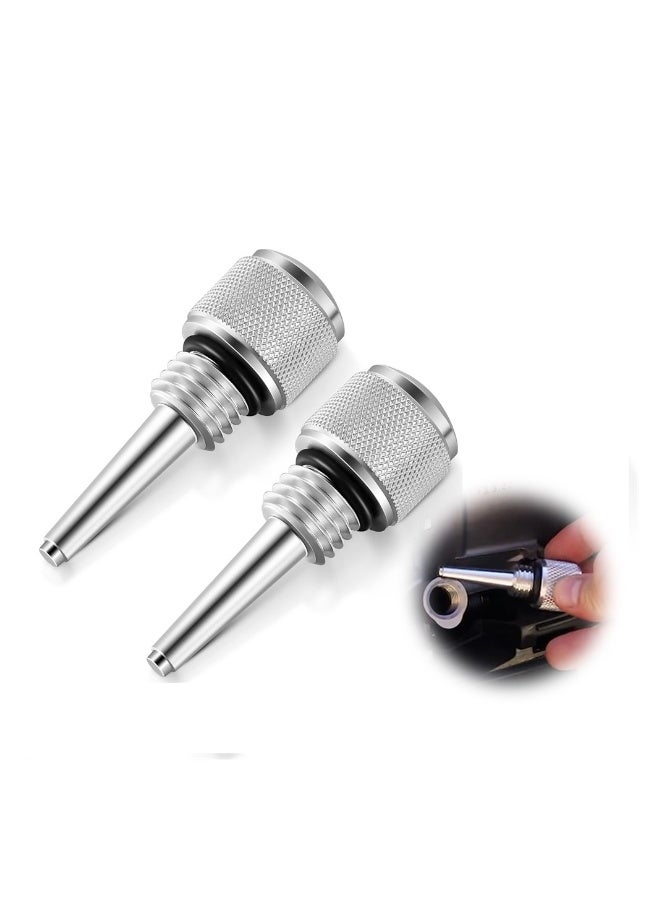 Generic Generator Magnetic Dipstick, 2 Pack Replacement for 55201 Magnetic Oil Dipstick for Inverter Generator Compatible with Wen/ with Yamaha, Aluminum Generator Magnetic Oil Dipstick with O Ring, Silver  - Image 1