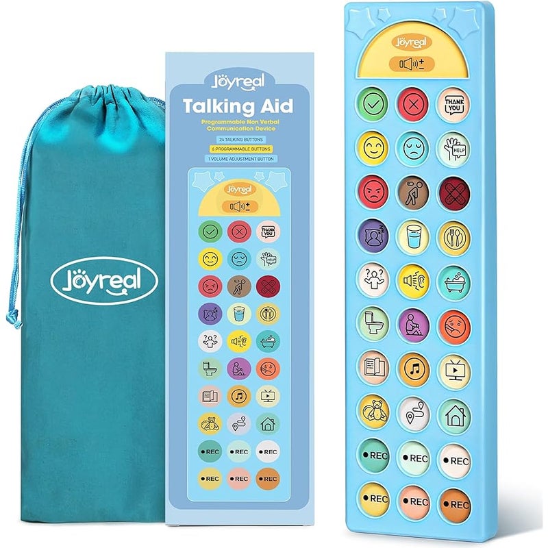 Joyreal AAC Device for Autism, Non Verbal Communication Tools for Speech Therapy & Stroke Rehab. Autism Talking Aids with 6 Programmable Buttons & Adjustable Volume, Autism Toys for Kids and Adults - Image 1