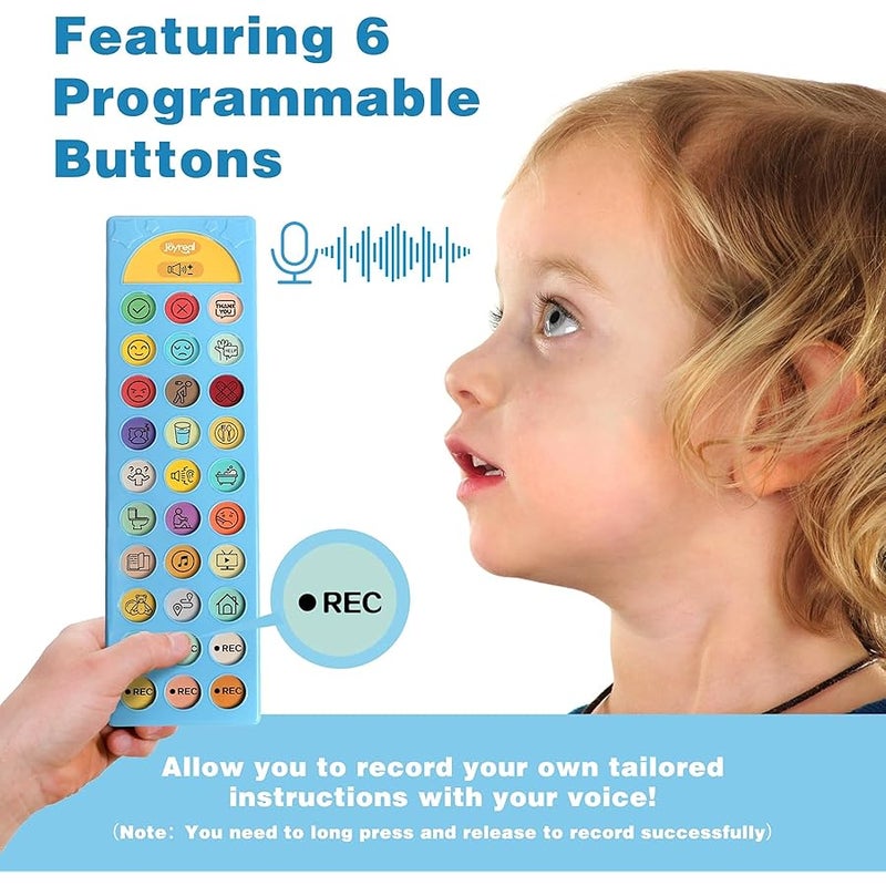 Joyreal AAC Device for Autism, Non Verbal Communication Tools for Speech Therapy & Stroke Rehab. Autism Talking Aids with 6 Programmable Buttons & Adjustable Volume, Autism Toys for Kids and Adults - Image 3