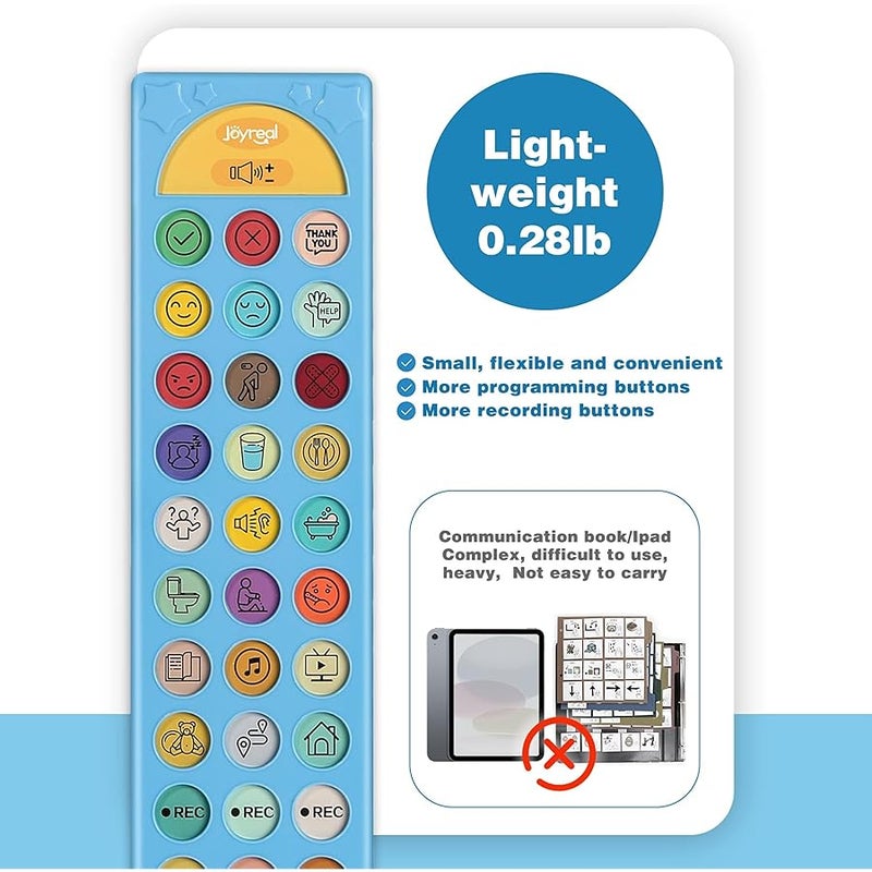 Joyreal AAC Device for Autism, Non Verbal Communication Tools for Speech Therapy & Stroke Rehab. Autism Talking Aids with 6 Programmable Buttons & Adjustable Volume, Autism Toys for Kids and Adults - Image 5
