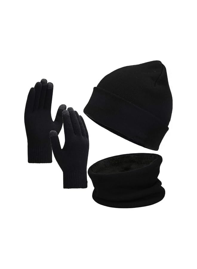 PROMASS Winter  Beanie, Gloves and Scarf Set, Fleece Lined - Image 1