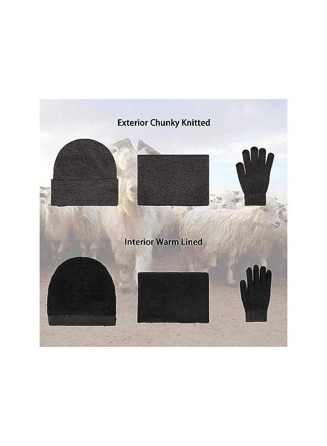 PROMASS Winter  Beanie, Gloves and Scarf Set, Fleece Lined - Image 2