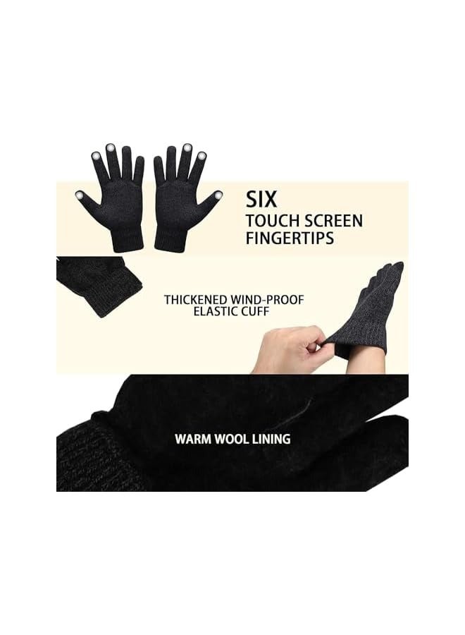 PROMASS Winter  Beanie, Gloves and Scarf Set, Fleece Lined - Image 5