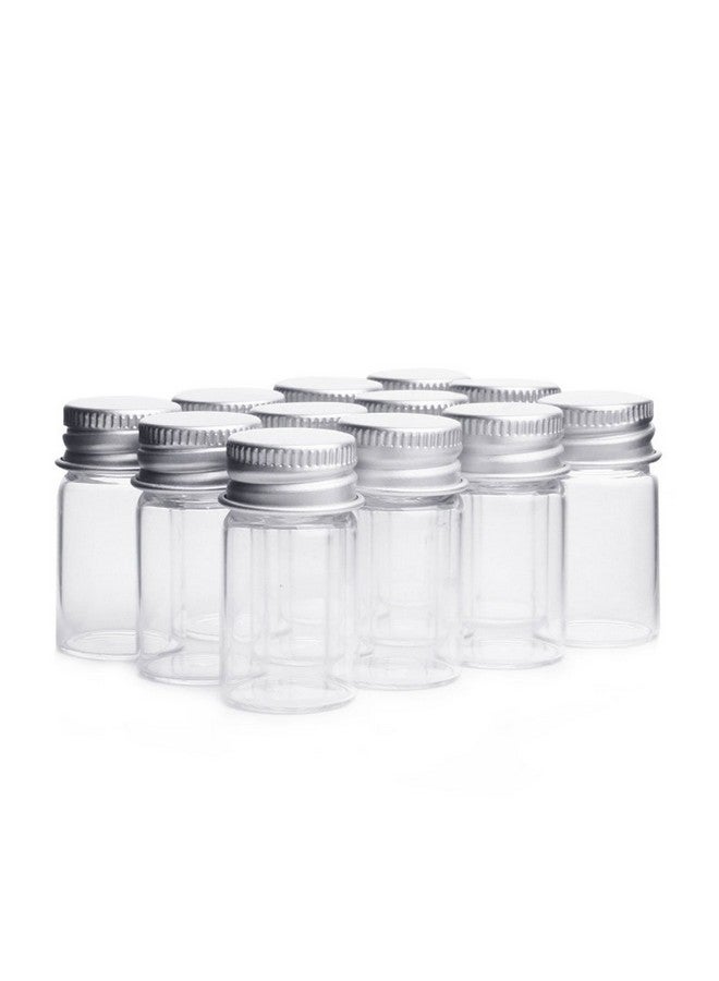 lasenersm 10Pcs 7Ml Empty Sample Glass Bottles Jars Vials Case Container With Screw Caps Transparent  - Image 1