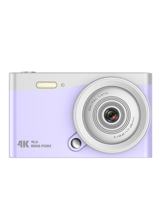 Ccd HD 4K Pixel Digital Camera Student Entry Mini Card Machine Home Shooting Camera-Color:Q10 Hd Large Screen-purple  - Image 1