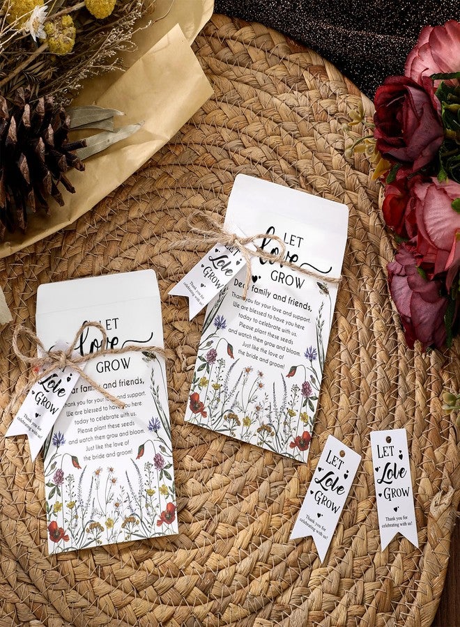 Noveread 150 Set Let Love Grow Wedding Party Favors with Let Love Grow Packet Wedding Envelopes Thank You Tags Bridal Shower Gifts for Guests - Image 5