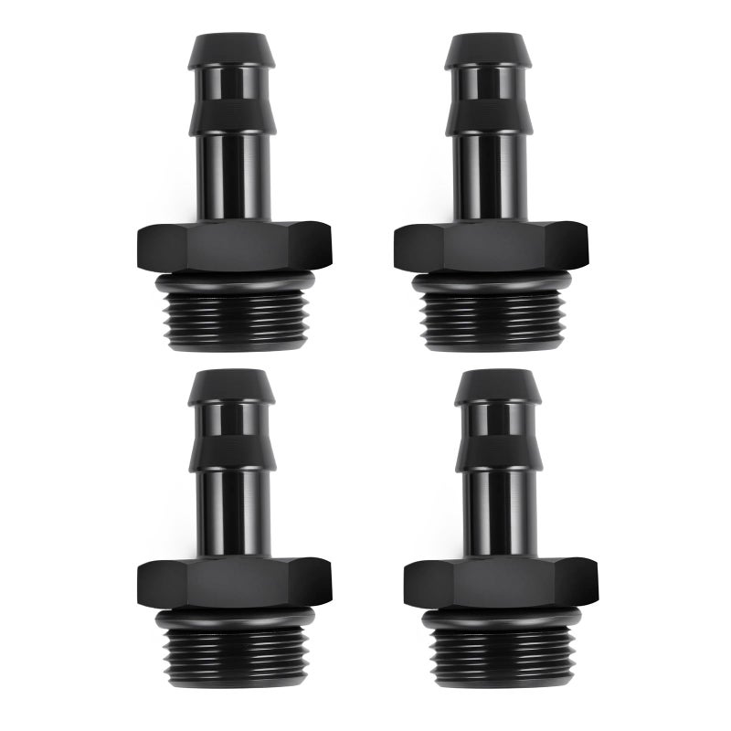 CNRAQR 8AN ORB Male to 38 Hose Barb Straight Fitting Adapter Aluminum 4PCS - Image 3
