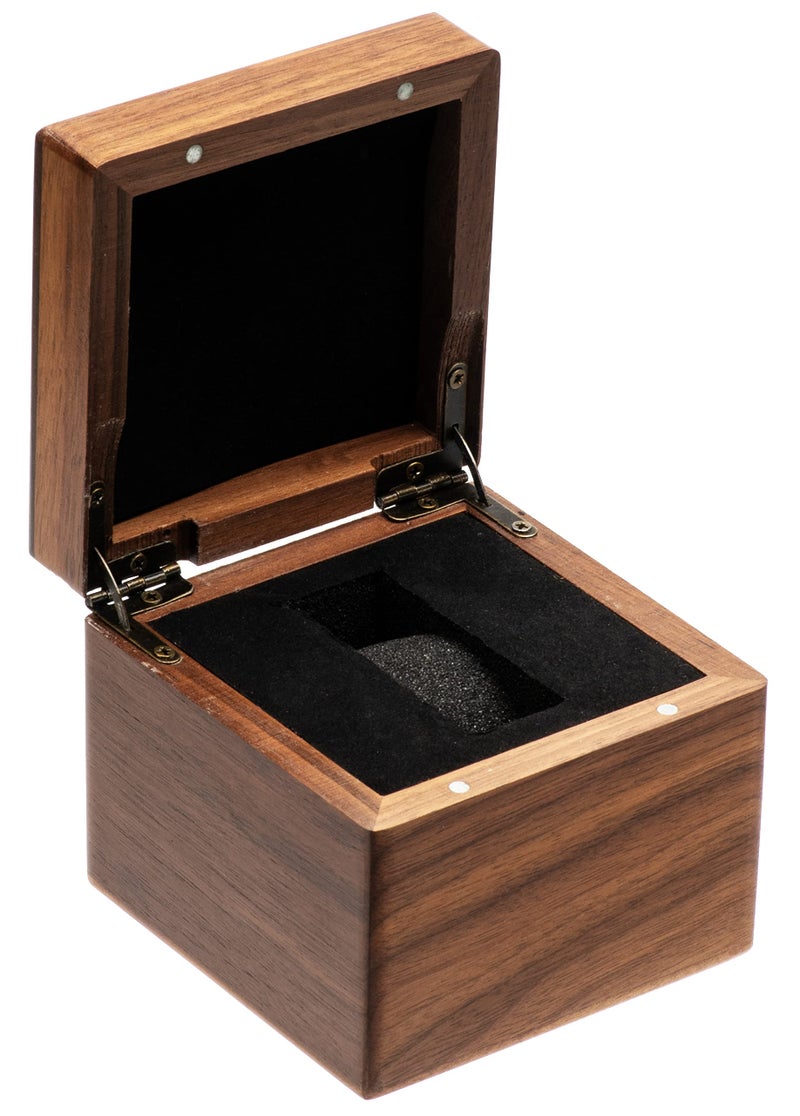 COSISO Single Walnut Wooden Watch Box Watch Storage Travel Case Organizer for Men and Women Wristwatch Display Box Holder - Image 4