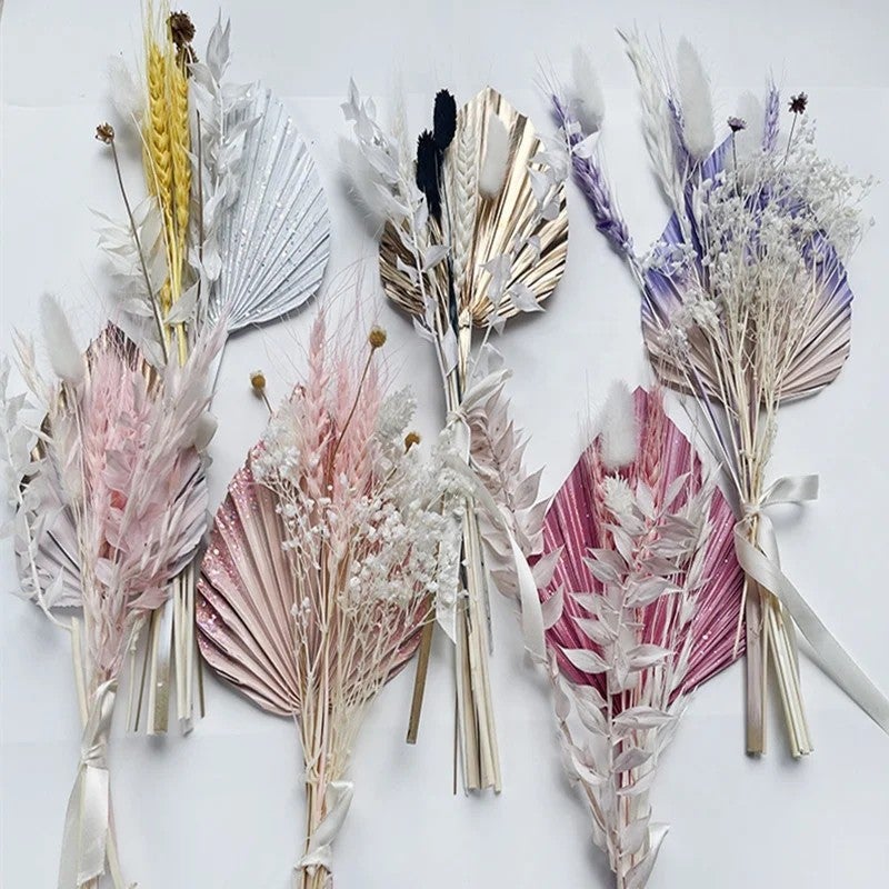 Bluejw Dried Flowers & Palm Leaves – Large and Small Dried Palm Fronds in Various Shapes and Sizes for Home Decor, Wedding Arrangements, and Dried Plants Bouquets - Image 4