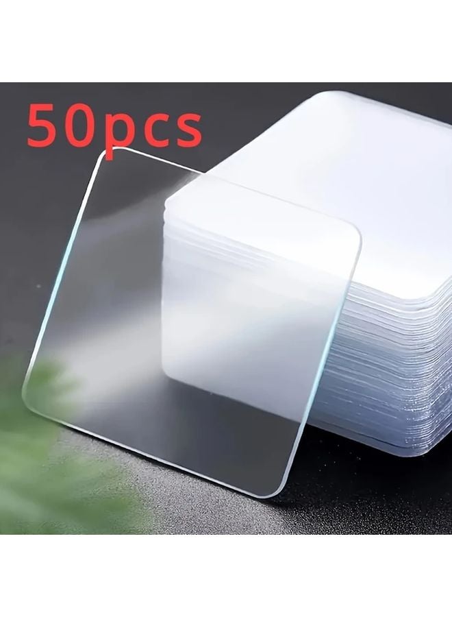 50 Pcs Heavy Duty Nano Double Sided Tape Transparent Strong Adhesive Removable No Residue Strips - Image 1