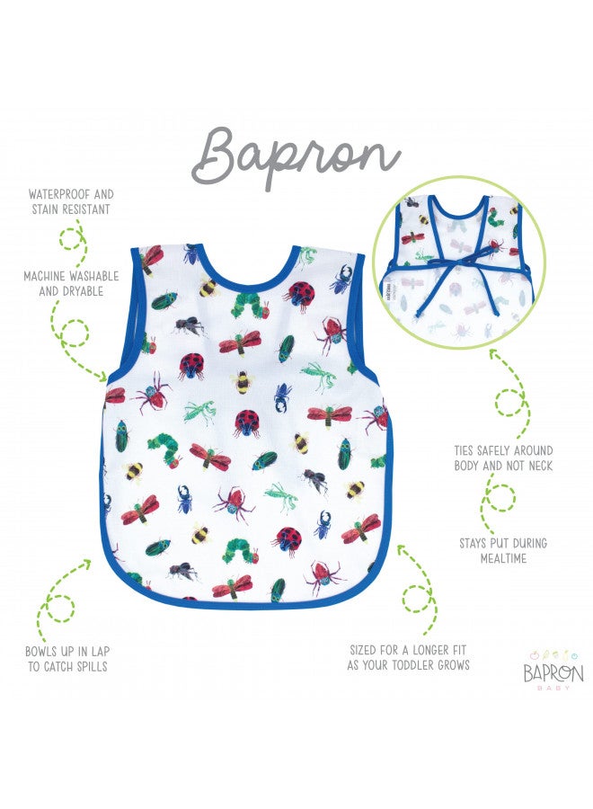 BapronBaby Eric Carle Bug World Bapron - No Neck Tie Safer Bib for Baby & Toddler - Soft Waterproof Stain Resistant - Machine Washable - Sz Baby/Toddler 6m-3T - Image 1