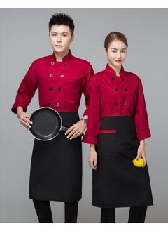 NIBEMINENT Chef Jacket Western Restaurant Chef Uniform Double Breasted Bakery Cafe Cooking Clothes Hotel Staff Wear  - Image 1