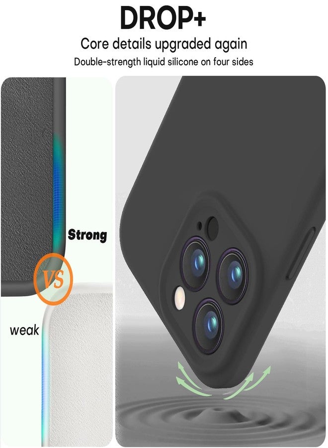 Vooii Compatible with iPhone 16 Pro Max Case, Liquid Silicone Upgrade [Camera Protection] [Soft Anti-Scratch Microfiber Lining] Shockproof Phone Case for iPhone 16 Pro Max 6.9 inch - Black - Image 4