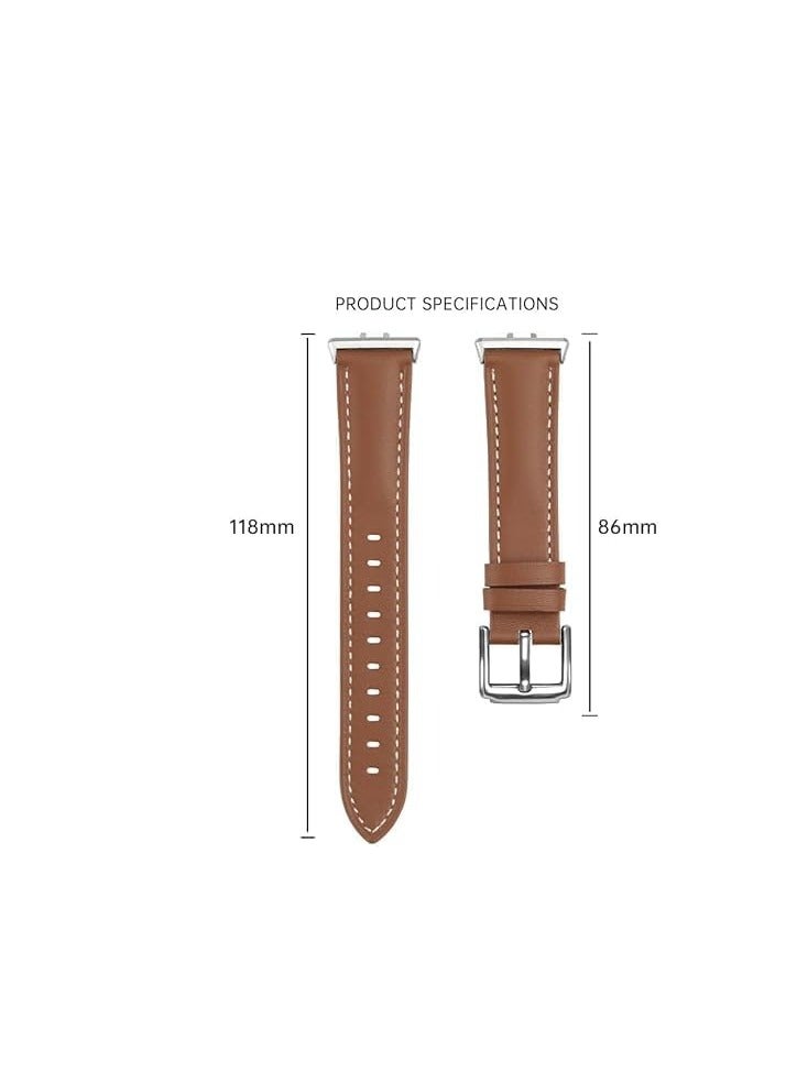 Leather Watch Band Compatible with Samsung fit 3, Stylish Design, Strong Metal Clasps, Suitable for Men and Women, Comfortable and Fashionable Strap for Unique Daily Look. - Image 3
