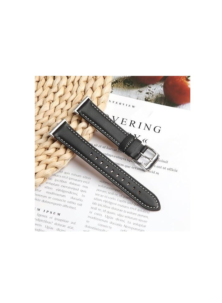 Leather Watch Band Compatible with Samsung fit 3, Stylish Design, Strong Metal Clasps, Suitable for Men and Women, Comfortable and Fashionable Strap for Unique Daily Look. - Image 4