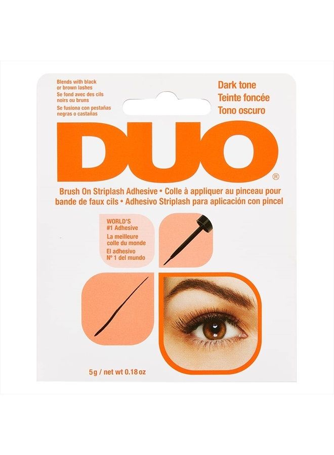 DUO Brush-On Strip Lash Adhesive, Dark Tone, 0.18 oz, 1-Pack - Image 1