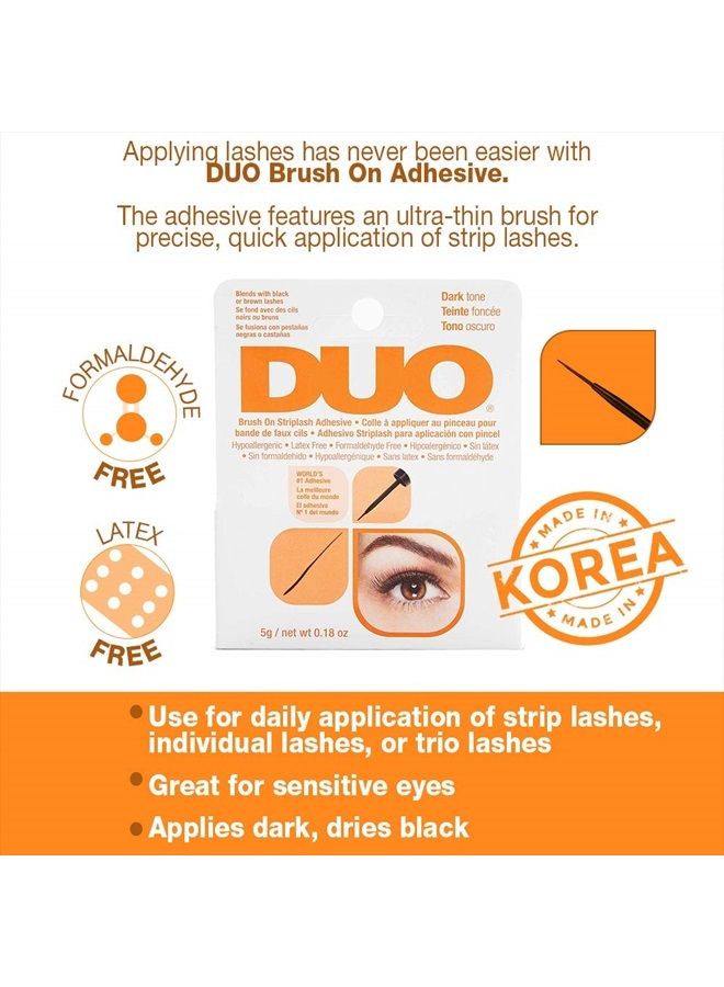 DUO Brush-On Strip Lash Adhesive, Dark Tone, 0.18 oz, 1-Pack - Image 3