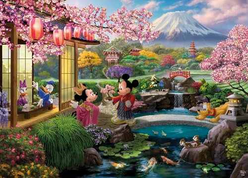 Ceaco Disney Thomas Kinkade Mickey Minnie in Japan 1000 Piece Jigsaw Puzzle for Adults Challenging Puzzle Perfect for Game Nights Finished Size is 265 x 19 - Image 1