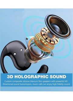 Sthxyfaith The Black Earphone Wireless Bluetooth, Headphones, Earbuds Bluetooth Headphones,Ipx5 Waterproof Stereo Noise Reduction BT 5.4 Earphones  - Image 4