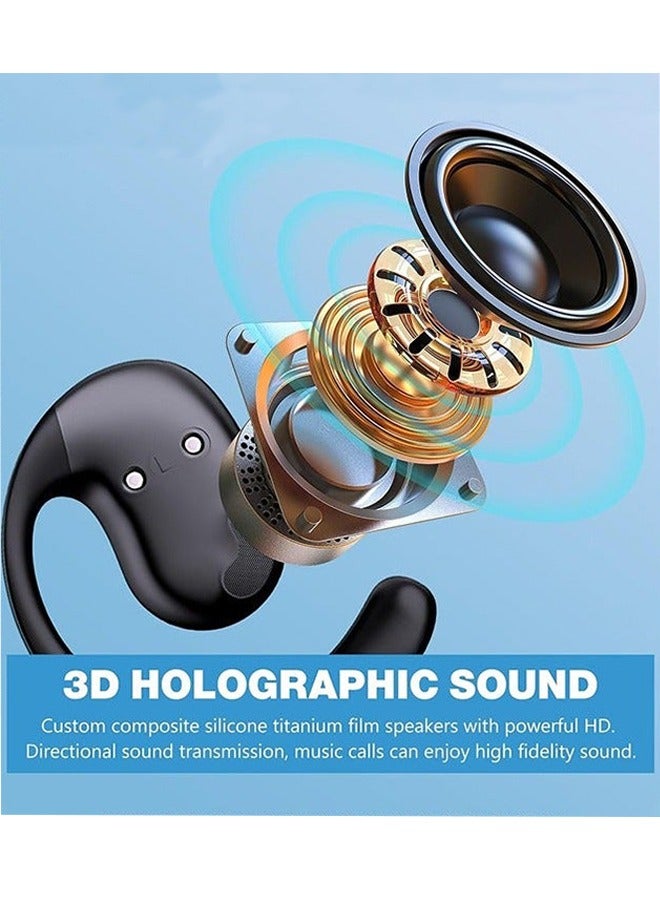 Sthxyfaith The Black Earphone Wireless Bluetooth, Headphones, Earbuds Bluetooth Headphones,Ipx5 Waterproof Stereo Noise Reduction BT 5.4 Earphones - Image 4