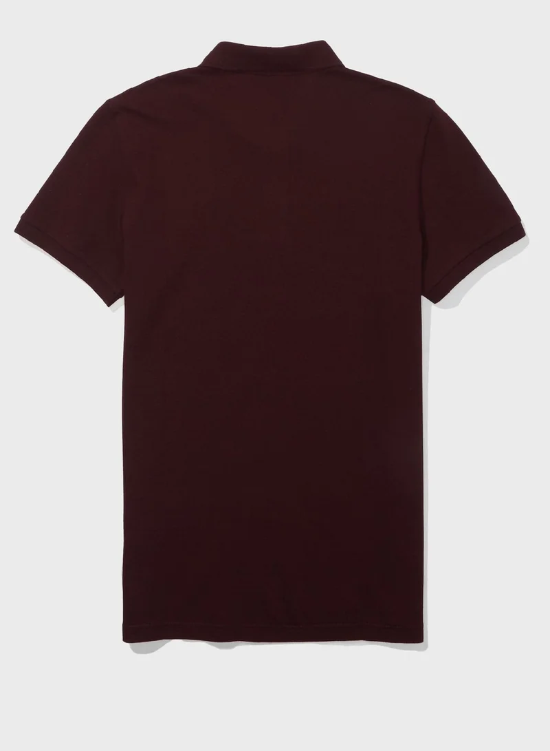 American Eagle Logo Slim Fit Polo
