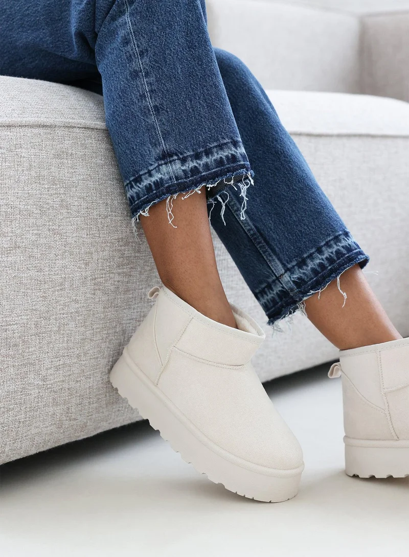 Where's That From 'Calla' Flatform Fur Lining Ankle Boot