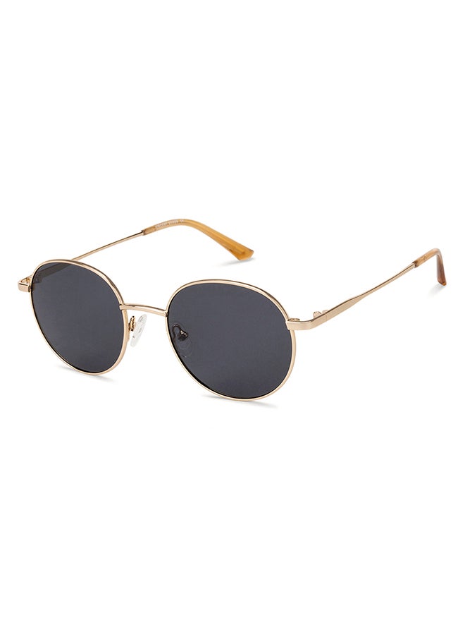 VINCENT CHASE Unisex Vintage Full Rim Round Shape Polarized & UV Protected Sunglasses VC S13112 - Lens Size: 55mm - Golden - Image 2