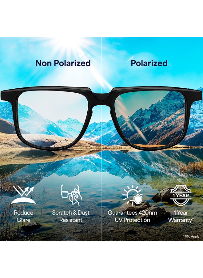 VINCENT CHASE Unisex Vintage Full Rim Round Shape Polarized & UV Protected Sunglasses VC S13112 - Lens Size: 55mm - Golden - Image 5