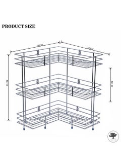 sulfar 2 Layer Stainless Steel Trolley with Kitchen Dish Drying Rack & Vegetable Fruit Storage Trolley Basket Stand with Wheel for Modern Kitchen Organizer (Silver) Pack of 1  - Image 2