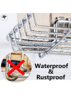 sulfar 2 Layer Stainless Steel Trolley with Kitchen Dish Drying Rack & Vegetable Fruit Storage Trolley Basket Stand with Wheel for Modern Kitchen Organizer (Silver) Pack of 1  - Image 4