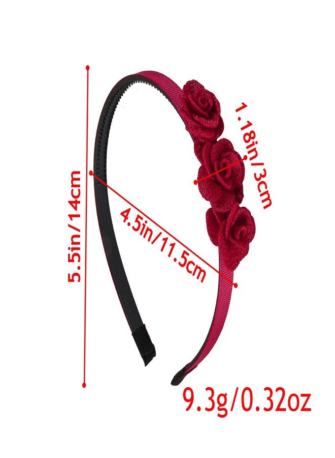 شيما مجموعة زيما المكونة من 16 قطعة من عصابات الرأس الصغيرة المزينة بزهرة الورد، مناسبة للفتيات الصغيرات والشابات والمراهقات والنساء. عصابات شعر مصنوعة من 3 قطع من ورود قماشية لتزيين الشعر. - Image 2