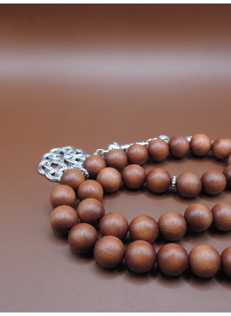 Kamins Collection Aromatic Sandalwood Misbaha: Traditional 33-Bead Tasbih - Image 2