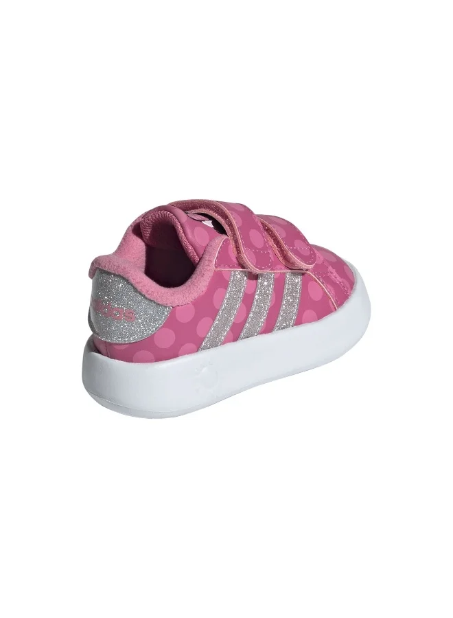 adidas حذاء رياضي وردي جراند كورت ميني سي إف