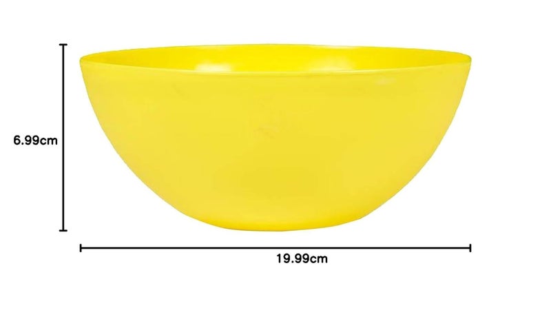 Indianstore4all Set of 6 Plastic Cereal Bowls for Breakfast Solid Microwave Safe Bowls for Oats Maggie Food Snacks Rice Eating and Mixing in Kitchen 1000ml Color May Vary - Image 2
