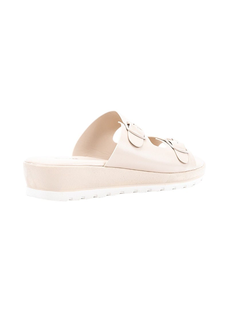 باتا صنادل بكعب ويد بلون سادة - Image 3