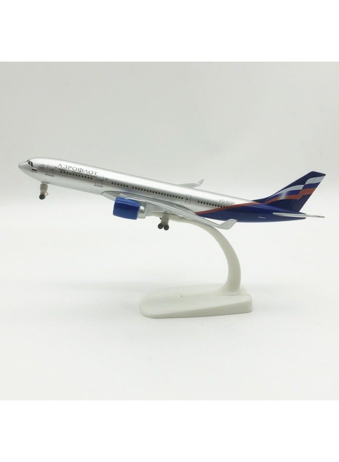 20cm Alloy Aircraft Desktop Display Model 1:200 Scale Russian A330 Aircraft Model Ornaments Toys Furniture Decoration Collection Gifts - Image 2
