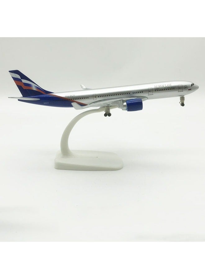 20cm Alloy Aircraft Desktop Display Model 1:200 Scale Russian A330 Aircraft Model Ornaments Toys Furniture Decoration Collection Gifts - Image 1