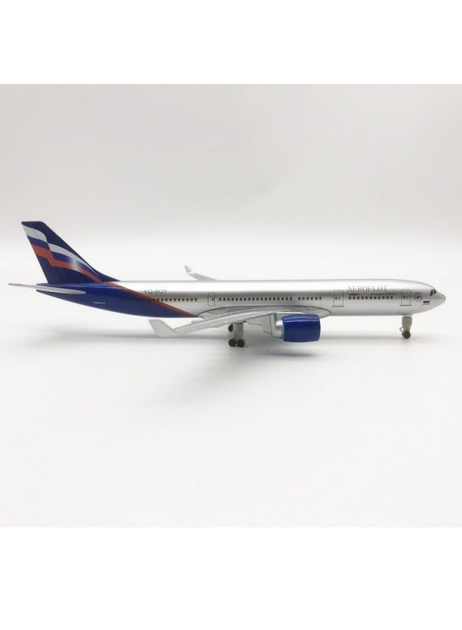 20cm Alloy Aircraft Desktop Display Model 1:200 Scale Russian A330 Aircraft Model Ornaments Toys Furniture Decoration Collection Gifts - Image 3