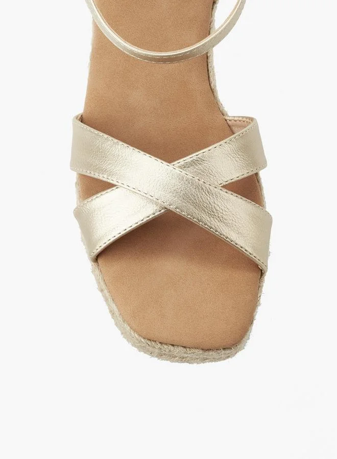 Peppermint Gold Women Wedge Heel Espadrilles for Women | Best Price UAE