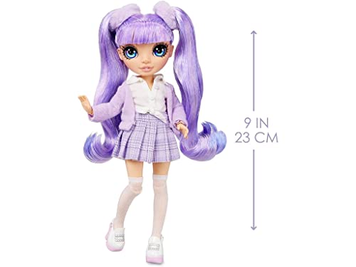 Rainbow High Jr High Violet Willow - 9-inch Purple Fashion Doll with Doll Accessories- Open and Closes Backpack, Great Gift for Kids 6-12 Years Old and Collectors - Image 4
