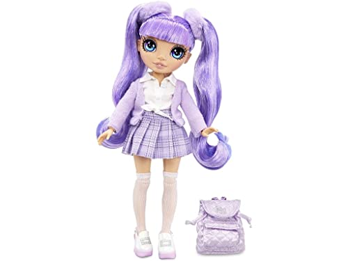 Rainbow High Jr High Violet Willow - 9-inch Purple Fashion Doll with Doll Accessories- Open and Closes Backpack, Great Gift for Kids 6-12 Years Old and Collectors - Image 1