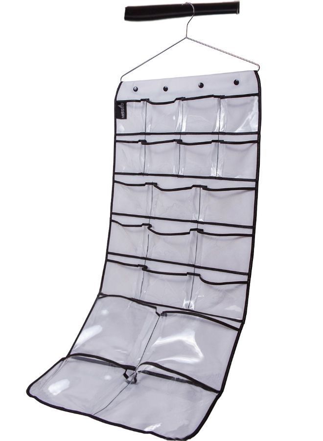 Y&D 42-Pockets Hanging Closet Dual-Sided Organizer White - Image 2