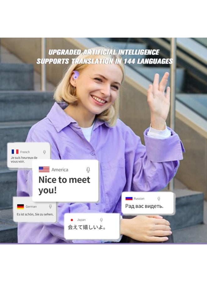 Ai Language Translator Earbuds, Real Time Translating Open Ear Earbuds, BT 5.4 Wireless Sport Headphones
