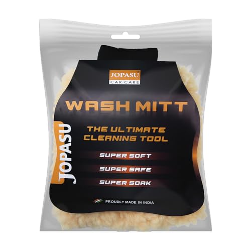 JOPASU Microfiber Wash Mitt for Car Cleaning – Ultra Soft, Scratch-Free, Super Absorbent, Lint-Free, Reusable Glove for Auto Detailing & Home Use - Image 1